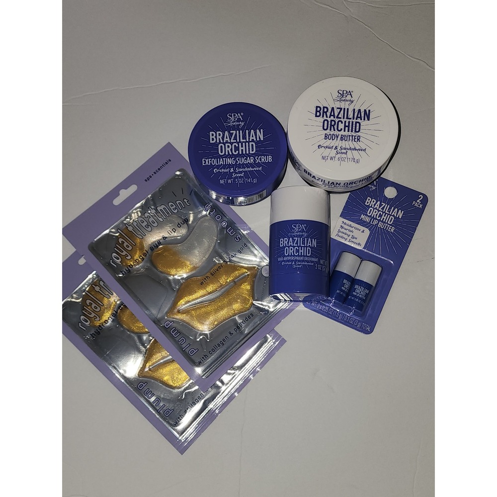 Spa Luxury Brazilian Orchid Body Care Set & Spa Scentials Hydrogel Masks Bundle